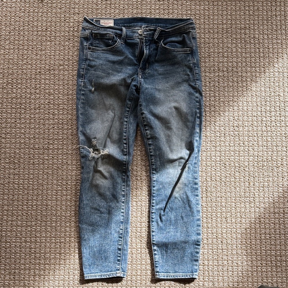 Gap True Skinny ankle mid rise Blue Denim Jeans